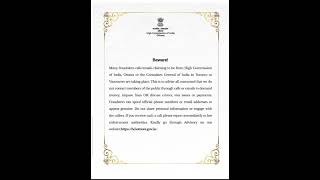 High Commission of India Scam Calls in Canada | Beware of Fake Embassy Calls & Emails