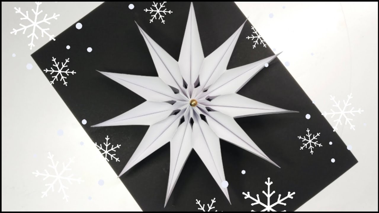 3D paper STAR⭐ / CHRISTMAS CRAFTS DIY / how to make paper snowflakes❄️ 