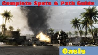 BFBC2 - Complete Spots & Path Guide - Oasis Deathmatch Map - Battlefield Bad Company 2