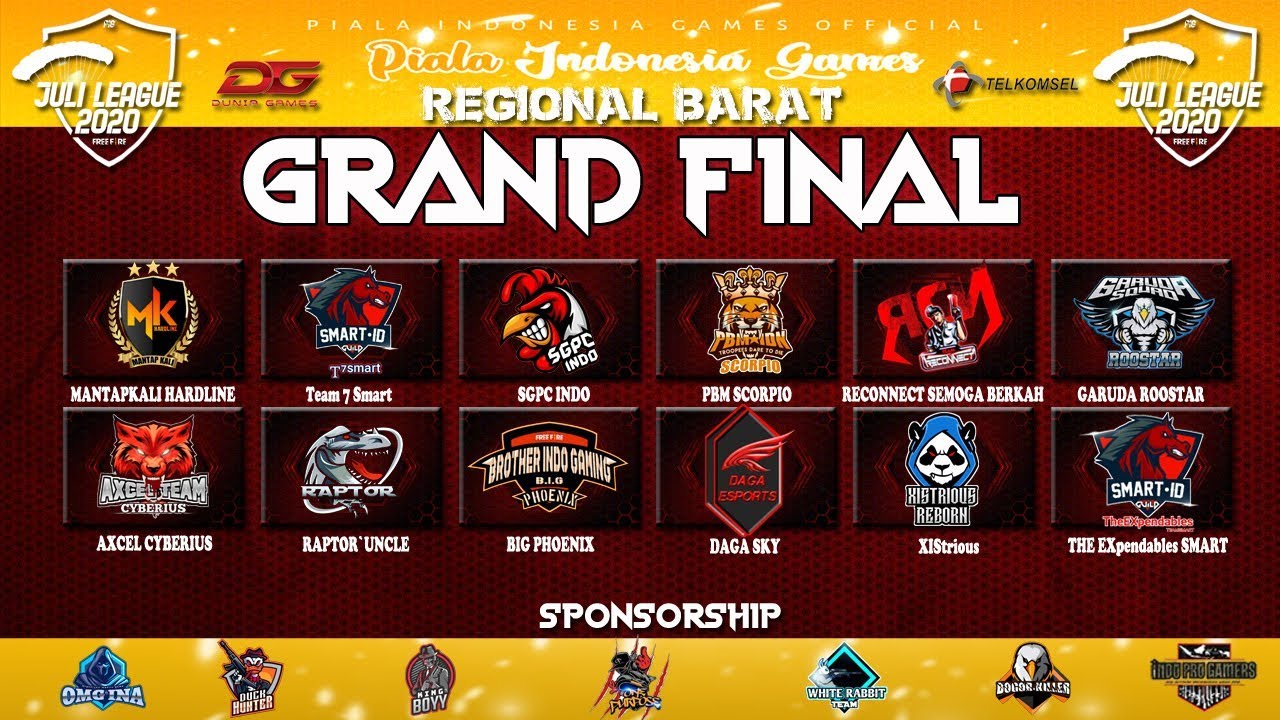 LIVE FREE FIRE LEAGUE JULI | GRAND FINAL | REGIONAL ...