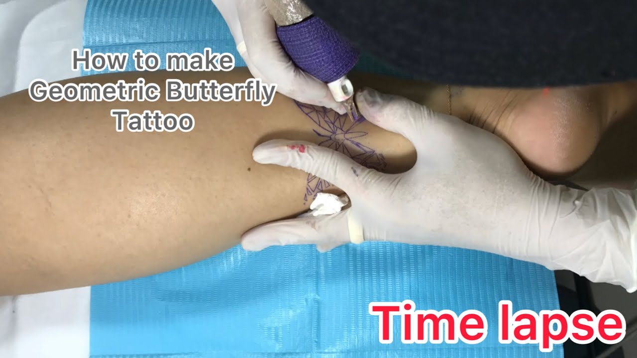 Geometric Butterfly Tattoo ( artist: saitamatattoo )EP41 Music: WalkMusician: @iksonmusic