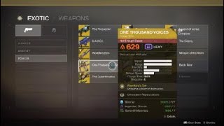 Destiny 2 One Thousand Voices - Eighth Run 20181227