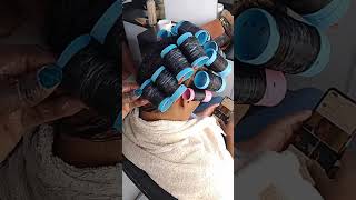 Roller sets for relaxed hair...
