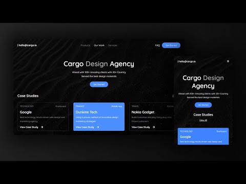 Responsive Landing Page With Menu Panels | HTML, CSS, JS - YouTube