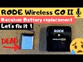 Rode Wireless Go 2 Receiver Battery Change