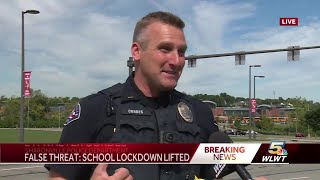 Police officer gives update on false shooting threat at Princeton High School