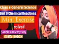 Class 8th Science Unit 6 Chemical Reactions Mini Exercise Solved 