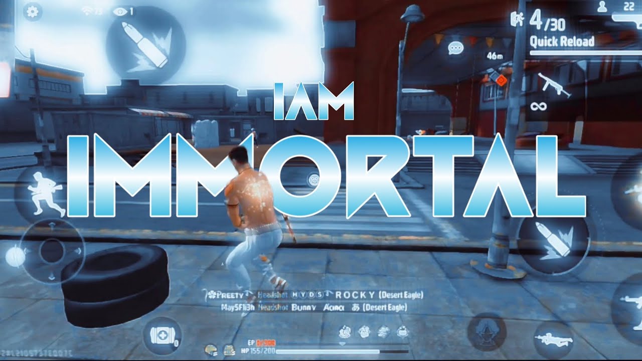 IAM IMMORTAL 😈 || FF MONTAGE || HUNTER BOY 🔥