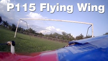 P115 Scratch-built flying wing - Through the Goal (onboard video)