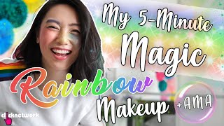 My 5 Min Magic Rainbow Makeup Routine + AMA  - Tried and Tested: EP175