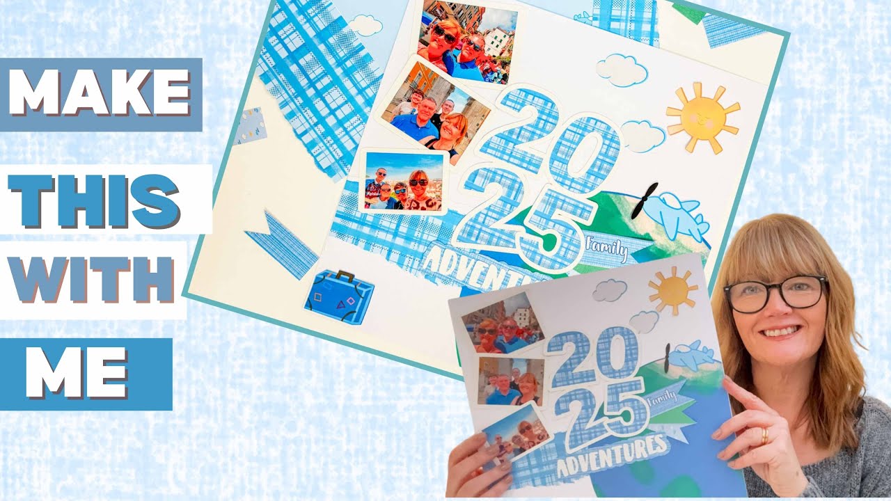 Create a Travel Scrapbook Page with Cricut ✈️ | Family Adventures Layout Tutorial