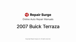 2007 Buick Terraza Repair Manual, Service Manual