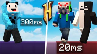 INSANE 300 Ping ABUSE Against Prime Players | Minecraft Bridge