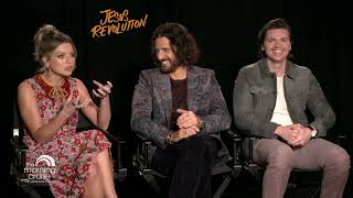 Jesus Revolution Movie cast Jonathan Roumie, Joel Courtney and Anna Grace Barlow