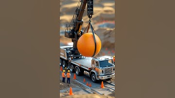 🍊🚧 Mini Workers Take On a Giant Orange