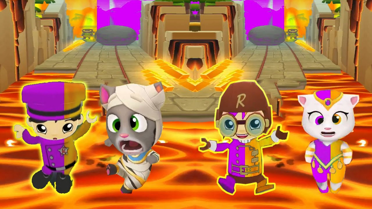 TAG WITH RYAN vs GOLD RUN STRAWBERRY VS MANGO LAVA FALLS DOWN WITH MIX CHARACTERS VS SANTA TOM