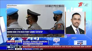 Wakil Ketua Komisi III DPR Ahmad Sahroni Yakin Hasil Sidang Etik Ferdy Sambo Memenuhi Azas Keadilan