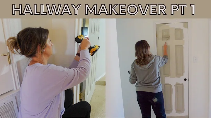 HALLWAY MAKEOVER PT 1 | PAINTING DOORS & UPDATING ...