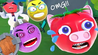 Evil MR-TOMATOS & MS-LEMONS Army Below Monster School