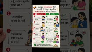 🚫 School Interview मध्ये हे बोलू नका | Admission Reject होऊ शकते! 😱#SchoolAdmission #AdmissionTips