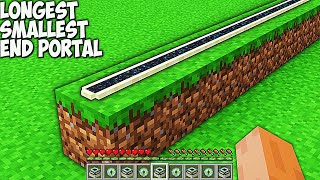 How to BUILD BEST LONGEST SMALLEST END PORTAL in Minecraft ? INCREDIBLY PORTAL !! NEW PORTAL !