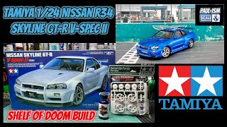 'Shelf Of DOOM' Tamiya 1/24 Nissan R34 Skyline GT-R Video Build