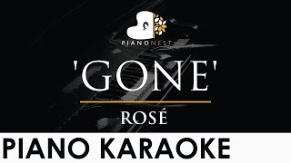 ROSE - GONE - Piano Karaoke Instrumental Cover with Lyrics