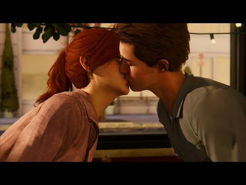 SPIDERMAN PS4 - Mary Jane Romance Kissing Scene