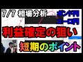 サイクル形状の基本の考えと現在の相場状況✔シナリオ崩れのポイントとトレード/利食いのポイントは?【FX】ポンド円,ユーロ円,7/7