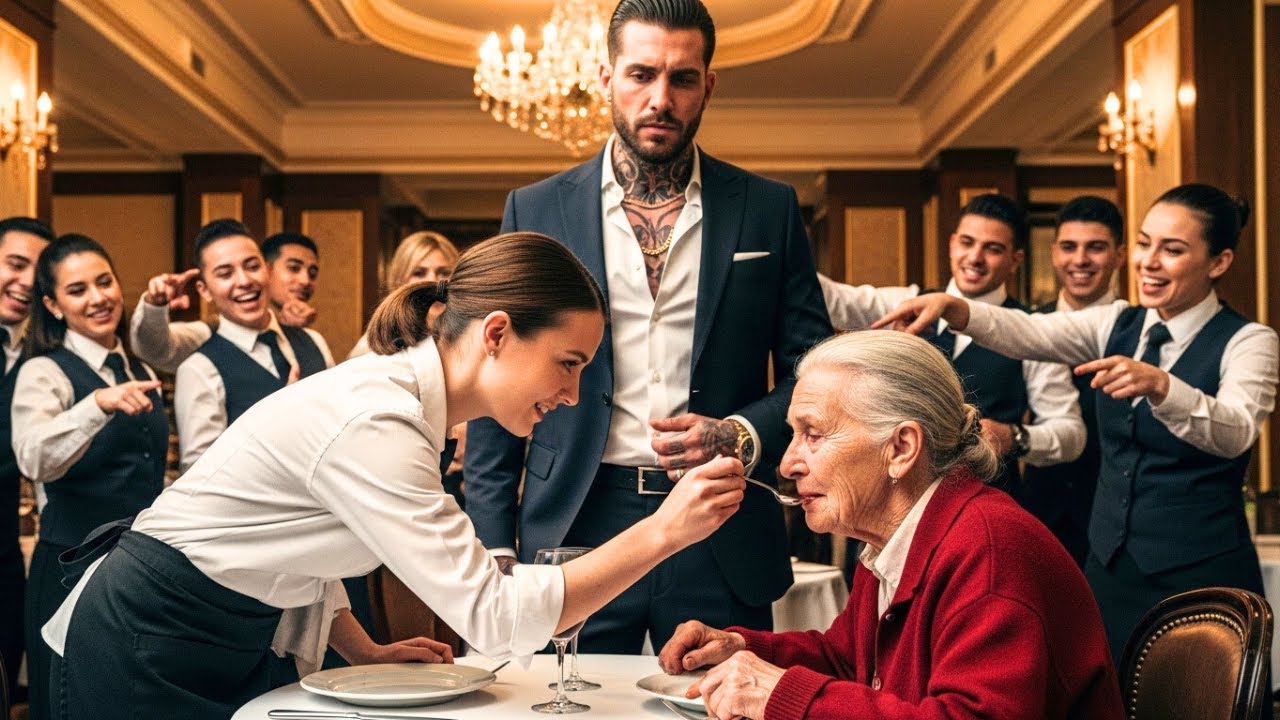 Everyone Laughed At The Waitress Who Fed A Poor Old Lady, Not Knowing She Was The Mafia Boss’s Mom