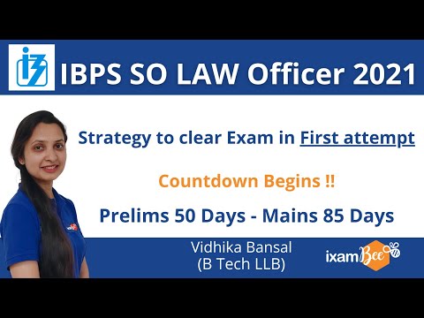 IBPS SO Law Officer | Strategy to clear in First Attempt | By Vidhika Bansal