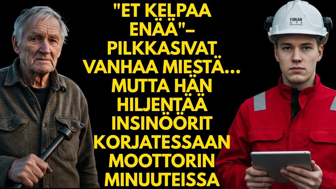 "ET KELPAA ENÄÄ"–PILKKASIVAT VANHAA MIESTÄ... MUTTA HÄN HILJENTI INSINÖÖRIT KORJATEN MOOTTORIN