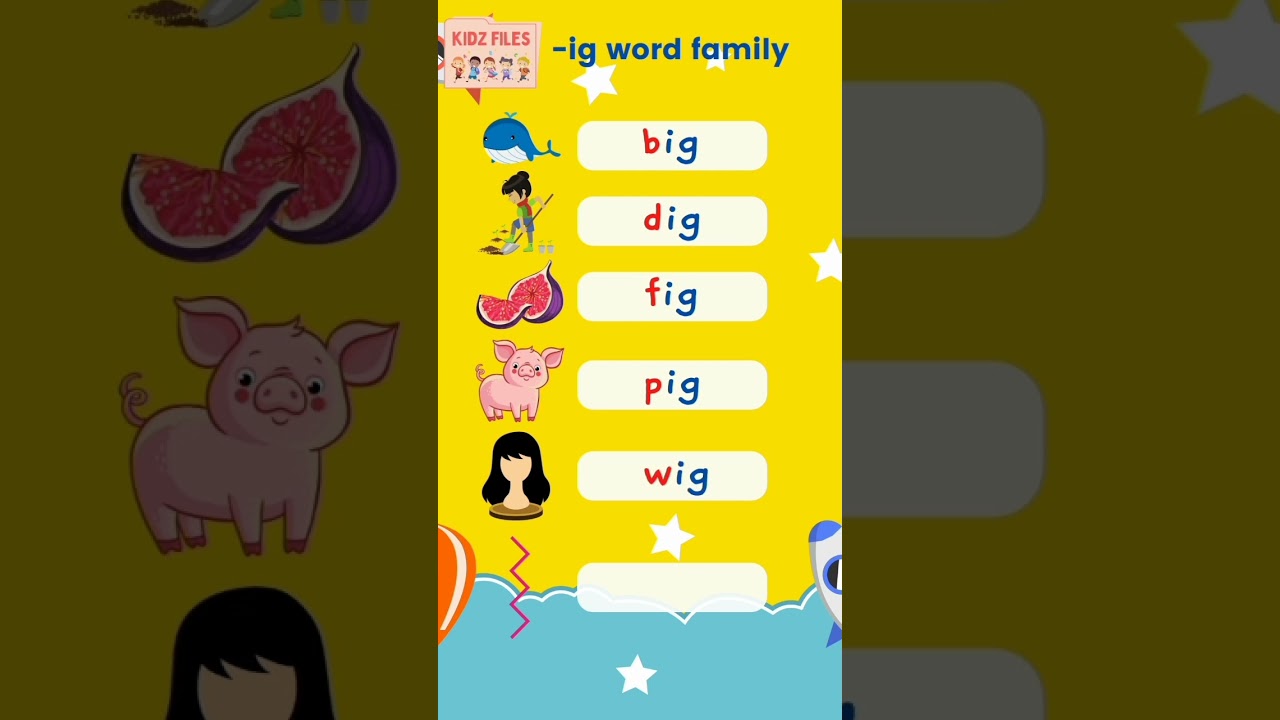 CVC|| -ig word family || ONE-Minute Practice Reading