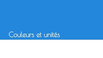 Tutoriel CSS - Couleurs et unités