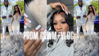 PROM 2023 Grwm/Vlog | nails, lashes, hair + more!