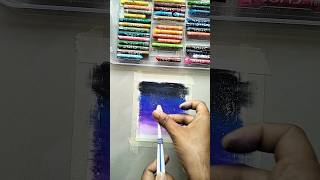 ✨🌌 Night Sky Oil Pastel Drawing | Easy Mountain Landscape for Beginners #art