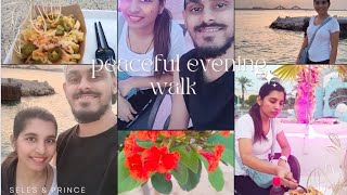 A Peaceful Evening Walk |Beach Side|Relaxed Goan vloggers| Seles & Prince❤️