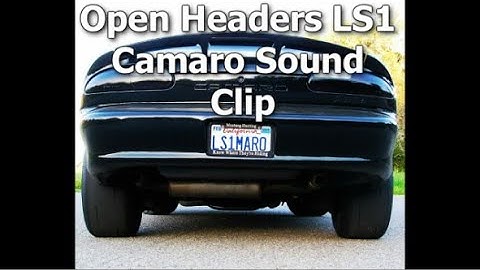 Open Headers LS1 Camaro Sound Clip