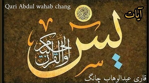 surah yaseen by:qari Abdul wahab chang || ayat آيات سورة يس❤️ || قارى عبدالوهاب چانگ😴   🎧