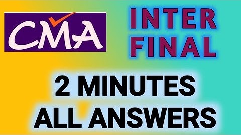 CMA Re Exam 2021 ? || CMA Inter Final Results ? || June 2021 Attempt ? || All Answers