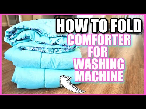 HOW TO FOLD BLANKET IN WASHING MACHINE | WASHING COMFORTER AT HOME