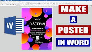 How to make a POSTER in Word | Microsoft Word Tutorials - YouTube