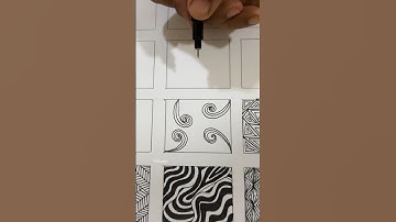 18/100 ZENTANGLE CHALLENGE #satisfyingasmr #zentanglepatterns #doodlechallenge