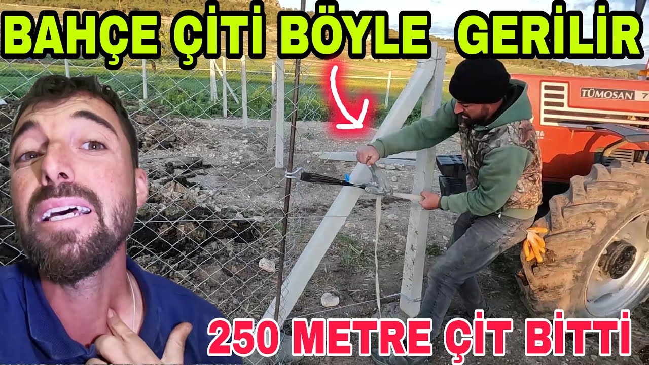250 METRE TEL İŞİ SONUNDA BİTTİ~SÜPER TEL GERDİRME YÖNTEMİ~BAHCEDE HAZIR