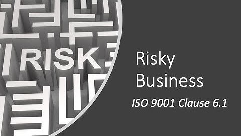 ISO 9001 Clause 6.1 can be started easily this way...make sure you