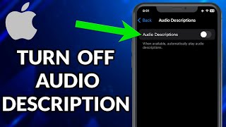 How To Turn Off Audio Description On iPhone