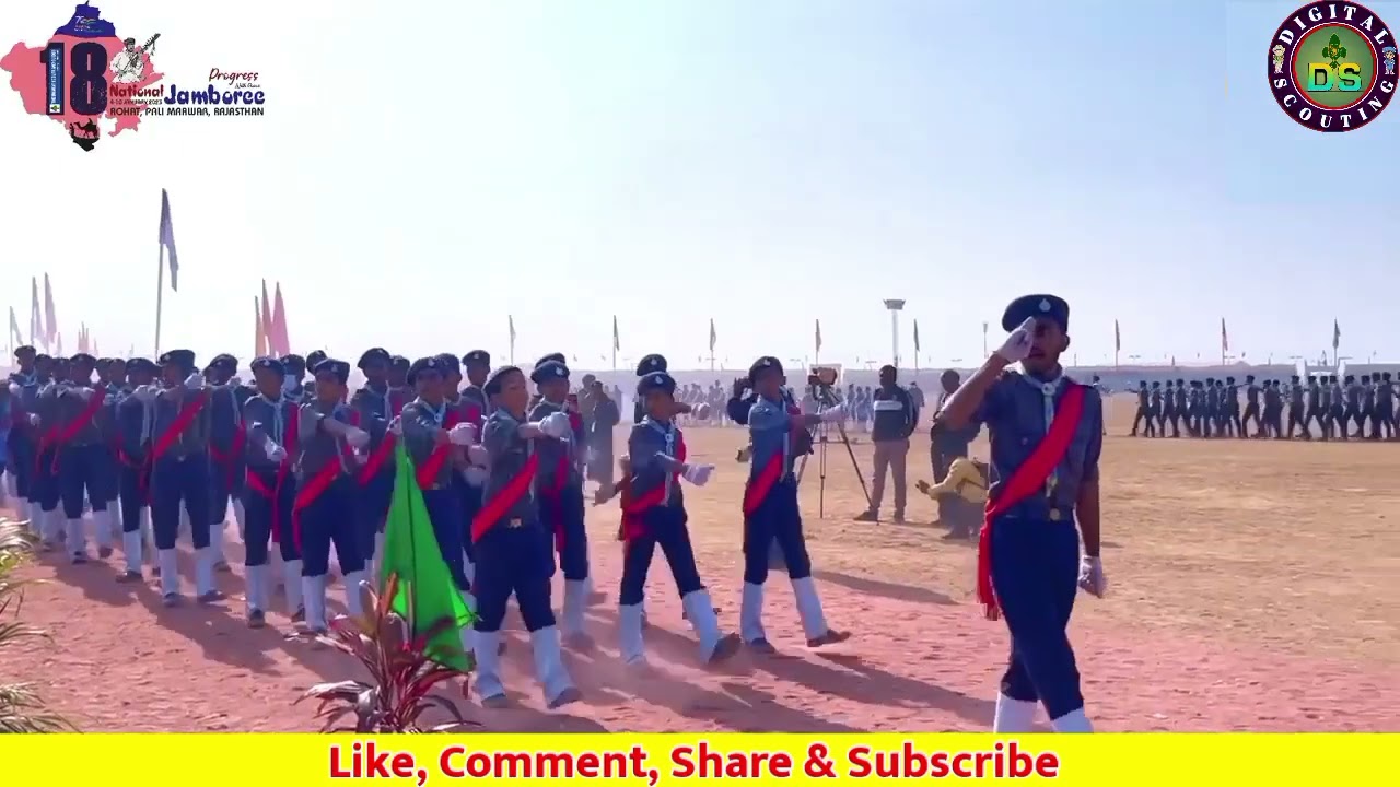 All State March Past Pared | 18th National Jamboree Rajasthan | सभी राज्यो के मार्च पास्ट परेड