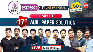 BPSC ITI Vice Principal 2025 | Complete Paper Solution @5PM  | YourPedia