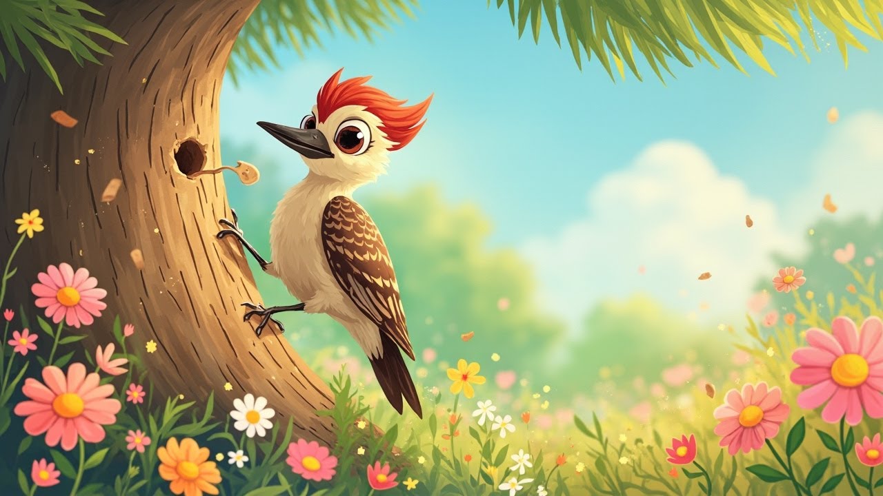 El pájaro carpintero 🌲🔨 🎵🐦   (Canción Infantil Animada) 🎵