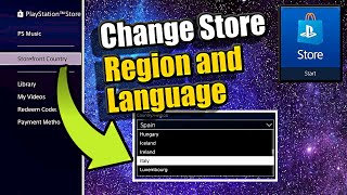 How to Change PSN Country Region and Change LANGUAGE in Playstation 4 Store  - YouTube